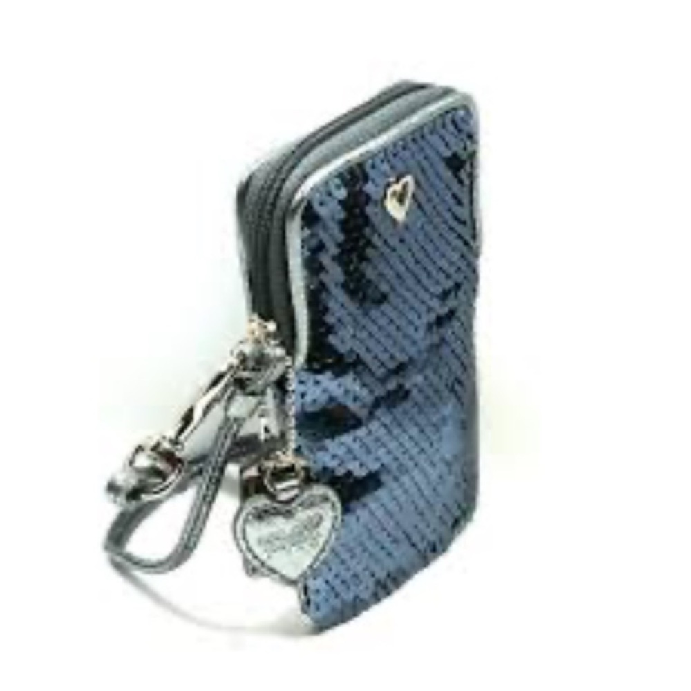 Coach Poppy sequin wristlet